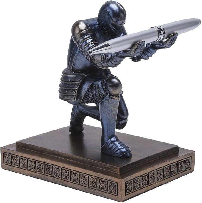 Amoysanli Knight Pen Holder Desk Organizers and Accessories Desk Decor Resin - Image 2