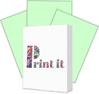Print It - Vellum Bristol Colored Cardstock Cover Paper, 67 Lb, 8.5" X 11” by Unknown