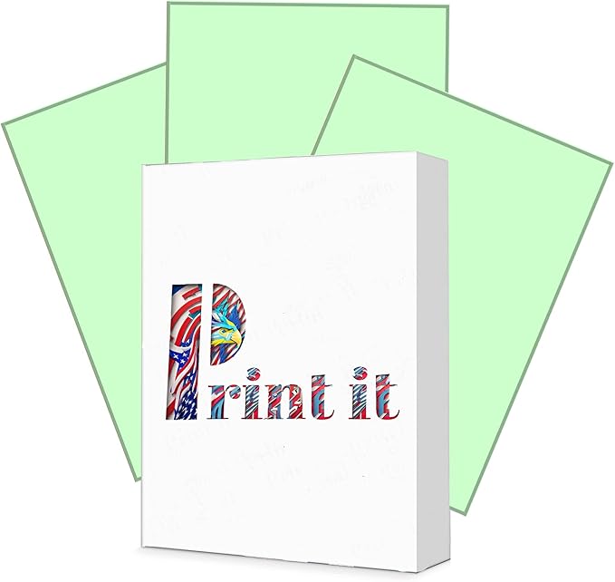Print It - Vellum Bristol Colored Cardstock Cover Paper, 67 Lb, 8.5" X 11” by Unknown