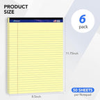 WritePads Legal Pads 8.5 x 11, Wide Ruled Note Pads, 50 Sheets, Sturdy back - Image 3