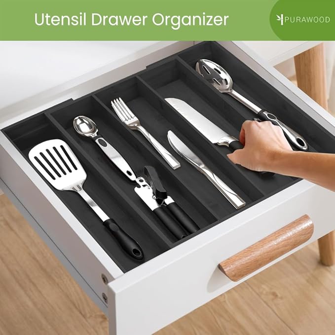 Purawood Kitchen Drawer Organizer - Image 4