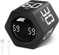 GuDoQi Rotating Pomodoro Timer 1 5 10 30 60 Min Preset, Hexagon ADHD Flip by GuDoQi