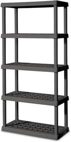 sterilite 5 shelf unit, heavy-duty plastic storage &, view 9
