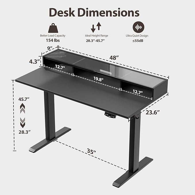 Agilestic Glass Standing Desk - Image 3