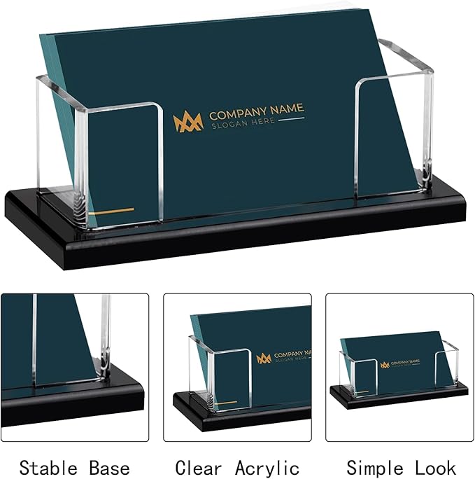 Weiai Acrylic Business Card Holder Stand - Image 2