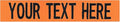 Custom Uniform Name Tapes Solid Colors. Orange Fabric, 5 Inch Hook Fastener by NORTHERNSAFARI