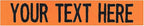 Custom Uniform Name Tapes Solid Colors. Orange Fabric, 5 Inch Hook Fastener by NORTHERNSAFARI
