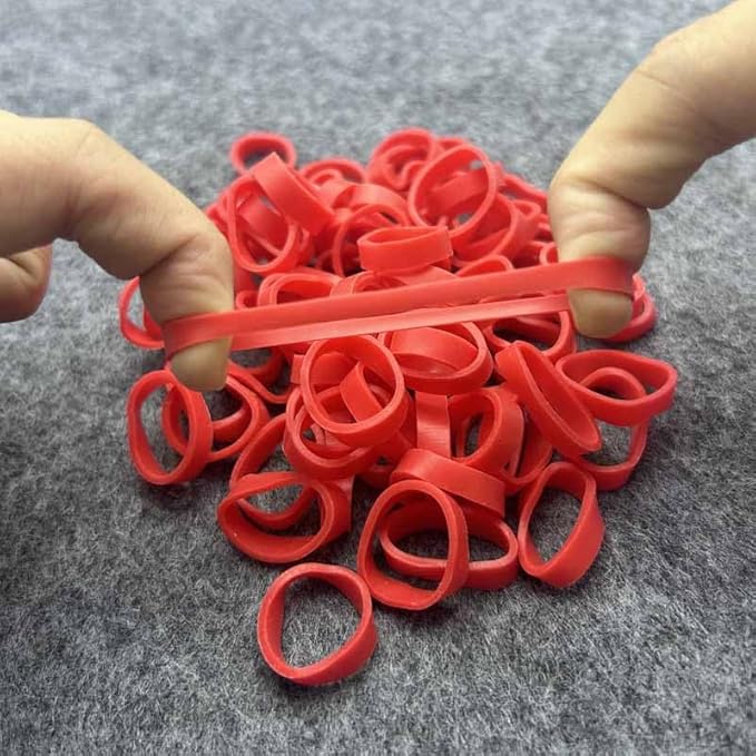 500pcs Red Color Mini Rubber Bands Elastic Bands Rubber Band - Image 6