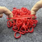 500pcs Red Color Mini Rubber Bands Elastic Bands Rubber Band - Image 6