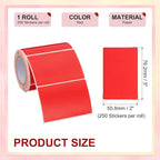 PATIKIL 2 x 3 Inch Rectangle Inventory Color Coding Labels 1 Roll, Square - Image 2