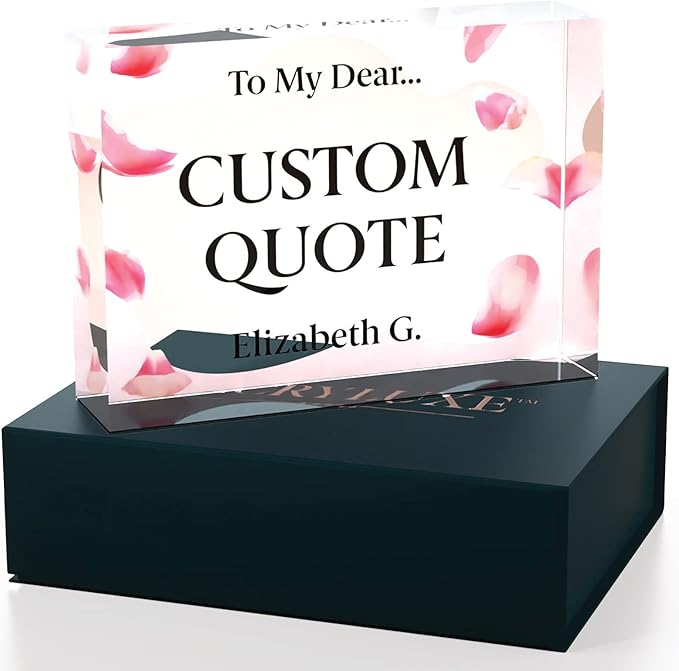 Personalized Gifts, Custom Quote Block Letter Board, Crystal-Clear Acrylic - Image 3