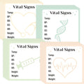 Lovarywow Vital Signs Sticky Notes Gifts, 9 Pack Vitals Notepad 3x3 Inch by Lovarywow