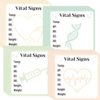 Lovarywow Vital Signs Sticky Notes Gifts, 9 Pack Vitals Notepad 3x3 Inch by Lovarywow