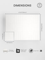 Bumusty Large Cork Board Alternative-47 x35 Felt Bulletin Board Tiles, - Image 2