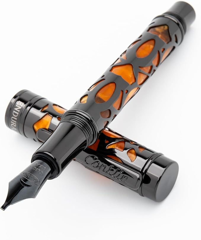 Conklin Endura Deco Crest Fountain Pen in Orange by Conklin