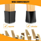Square Chair Leg Protectors for Hardwood - Image 3