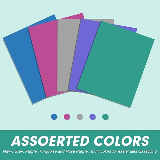 Two Pocket Folders, RAZCC 100 Pack 2 Pocket Folders Fit Letter Size Paper - Image 4
