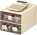 Spacious Desk Drawers, Stackable Desktop Organizer, Plastic Storage Box by OSteedWares