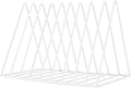 Sooyee 9 Slot White Magazine Holder, Desktop File Sorter Organizer Triangle by Sooyee