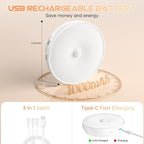Warm Color LED Closet Lights Motion Sensor Puck Light, USB Rechargeable Battery - Image 3