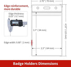 Turxayox 100 Pcs Clear ID Badge Holder, Vertical Plastic Name Tag Protector - Image 5