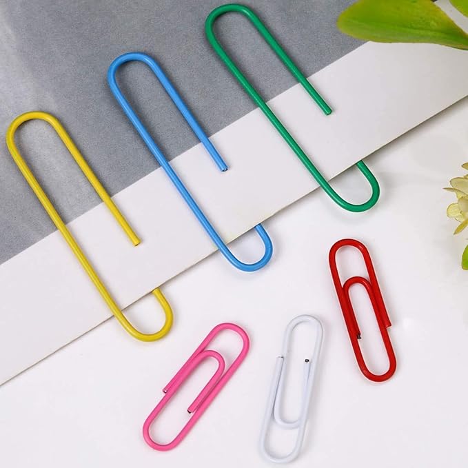Vinaco Paper Clips Colorful, Durable and Rustproof, Coated Large Paperclips - Image 3