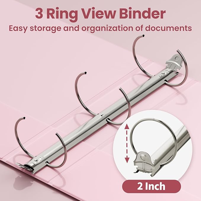 SUNEE 3 Ring Binder 2 Inch 1 Pack - Image 3