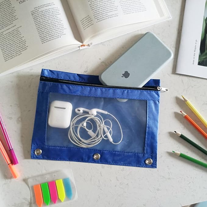 YoeeJob Binder Pouches for 3 Ring Binder, Pencil Pouch Pen Holder Case - Image 7