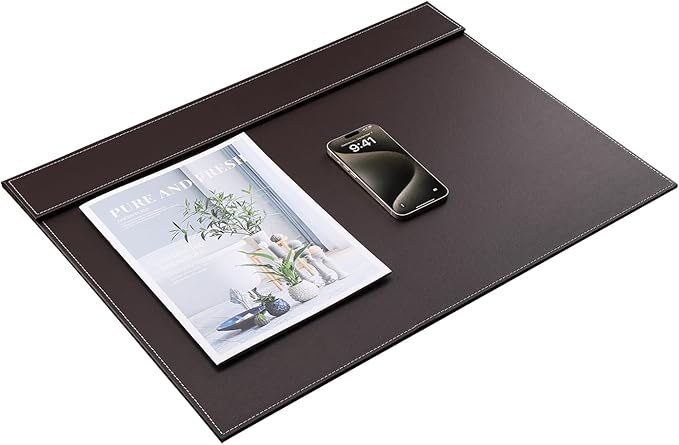 KINGFOM Ultra-Smooth PU Leather Desk Pad & Mat Office Desk Drawing & Writing - Image 3