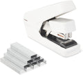 Amazon Basics Office Heavy Duty Stapler, Flat Clinch, Effortless, 40 Sheet Capacity, 1000 Staples, No Jam, for Classroom, Office or Desk Use, White