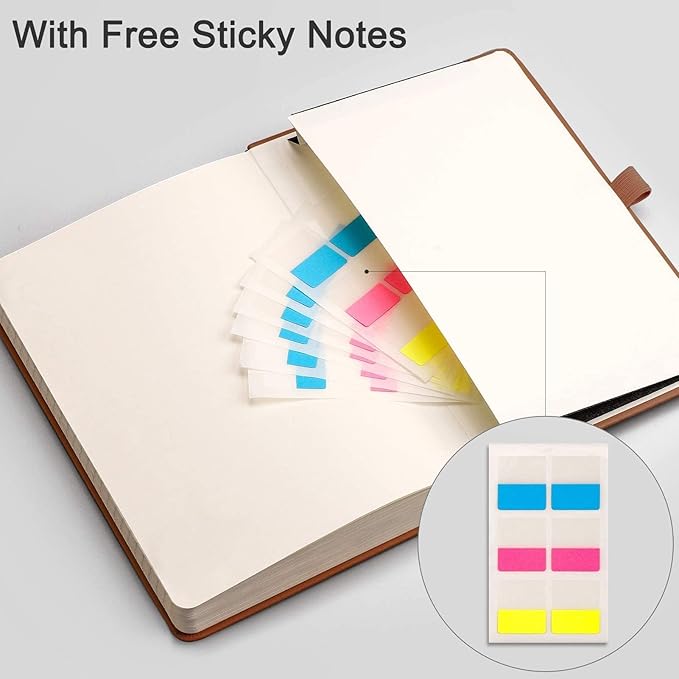 EMSHOI Lined Journal Notebook, 120 gsm Leather Hardcover - Image 6
