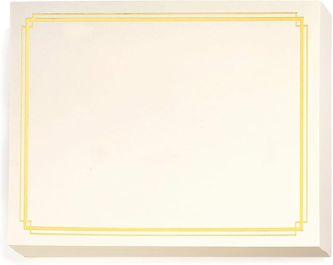 PaperDirect Foil Elegance Specialty Certificates, 50 Sheets of 38lb Cream Paper by PaperDirect