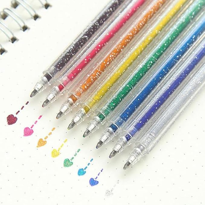 Grabie Glitter Gel Pens, 12 Colors Gel Pens - Image 4