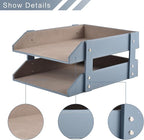 Leather Desk Letter Tray, Office Supplies Paper Organizer - Image 4