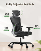 marsail ergonomic office chair with lumbar support and, close-up detail