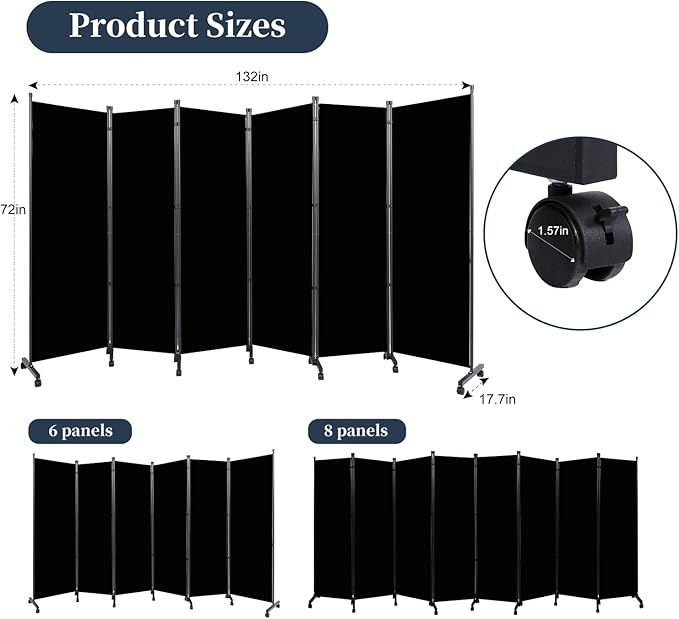 Room Divider Folding Privacy Screens - Image 5