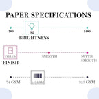 Print It - Vellum Bristol Colored Cardstock Cover Paper, 67 Lb, 8.5" X 11” - Image 3