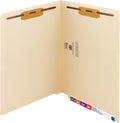 Smead Heavyweight End Tab Fastener File Folder, Shelf-Master® Reinforced Straight-Cut Tab, 2 Fasteners, Letter Size, Manila, 50 per Box (34215)