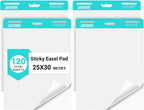 SHARBDA Sticky Easel Pad, 25 * 30 inch, Self-Stick Flip Chart Paper, Super