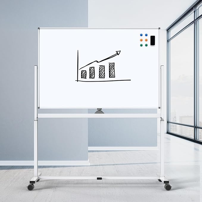 Large Dry-Erase Rolling Magnetic Whiteboard - Image 9