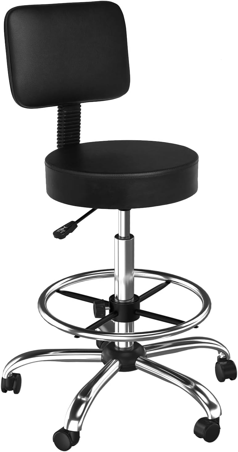 OmySalon Drafting Chair,Ergonomic Office Desk Chair with Back Support,Tall Ad...