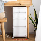 White Rolling Filing Cabinet with Caster Wheels 4 Drawer Vertical Storagefor Home Office & Bedroom Mobile Storage Solution for Documents & Supplies,/White-4 Drawers