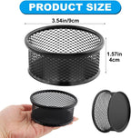 LOQJSS 2PCS Mesh Paper Clip Holder for Desk, Stackable Paper Clip Organizer | Mesh Paperclip Dispenser Organizer with Non-Slip EVA Pad,Paperclip Holder for Office School Binder Box