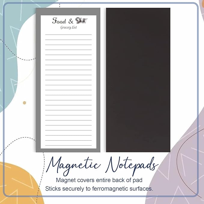 Utron 2 Pack Magnetic Notepads for Refrigerator, 100 Pages/Book Grocery List - Image 5