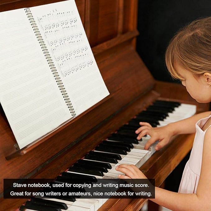 Blank Sheet Music Composition Notebooks 100 Pages Stave Notebook, Musical - Image 6