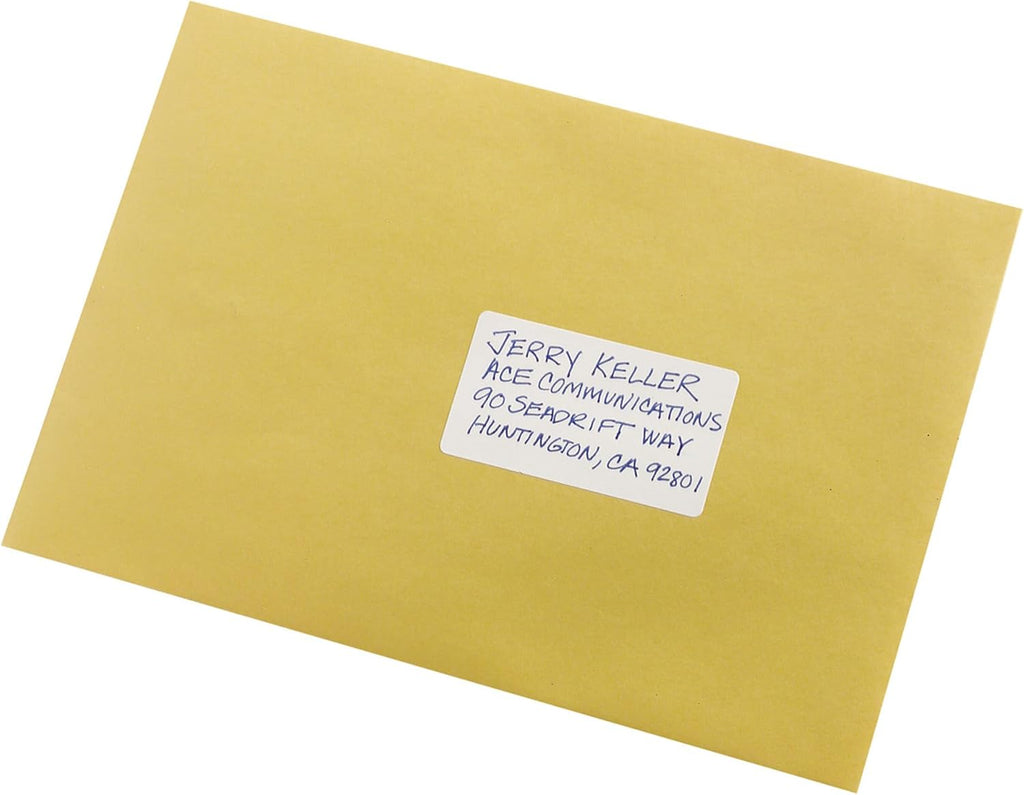 Avery Labels, 1.5" x 2.75", White, 76 Count | Permanent | Multi-Use | Non-Printable | Pack of 2