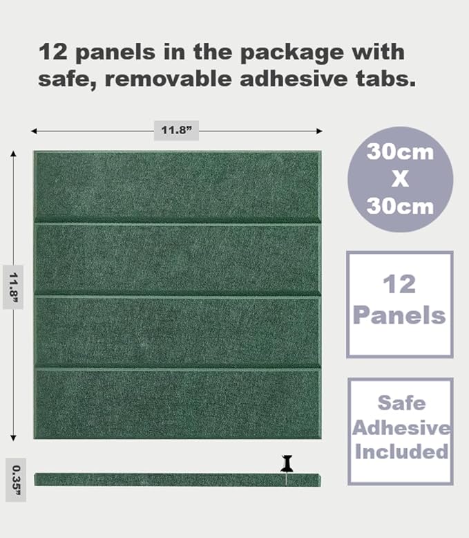 DECORITA Felt Bulletin Board Tiles | Modern Cork Board Alternative | Large Cork - Image 2