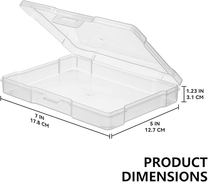 novelinks 12 Pack 5"x7" Clear Photo Storage Boxes – Plastic Picture Organizer - Image 2