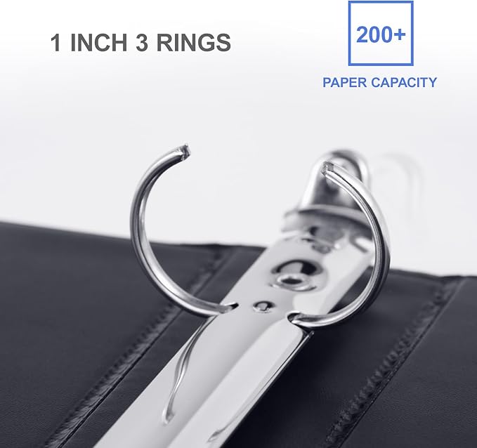 3 Ring Binder 1 Inch, ViVin Sturdy 1"-Round Ring Binder - Image 5