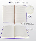 Biuwory Lined Journal Notebook for Women Men, 256 Pages A5 Hardcover Leather - Image 5